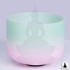 mysingingbowl - Pink and Pastel Green Frosted Crystal Singing Bowl Quartz (1)