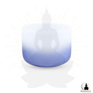 mysingingbowl - coloured crystal singing bowl - indigo frosted