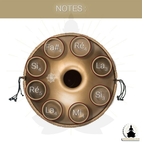 mysingingbowl - Golden handpan – 17 notes Hang drum (4)