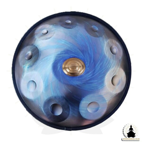 mysingingbowl - 10 Notes Handpan - Steel Blue - D Minor (1)