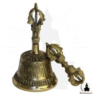 mysingingbowl - Tibetan Golden Bell for Ceremony with Dorje