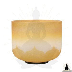 Crystal Bowl - Lotus Flower - GOLD - 20cm (2)