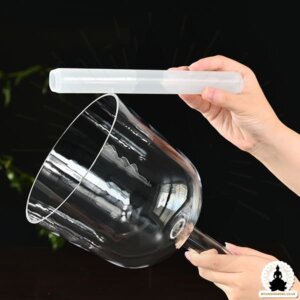 Crystal Singing Bowl with Handle - Clear Crystal - Choice of 7 notes (2)