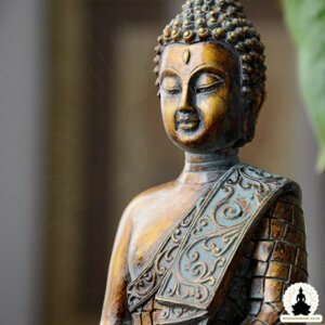 Buddha Statue Hand Made Resin Thai Buddha Statue (23 cm) Zen Meditation Decoration (2)