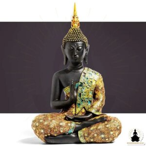 Buddha Statue Handcrafted Resin Sculpture Zen Meditation Decoration (3)